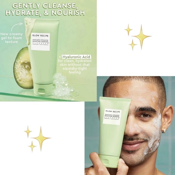 Glow Recipe Avocado Ceramide Moisture Barrier Cleanser NEW 20 ml / 0.67 fl oz - Picture 3 of 3